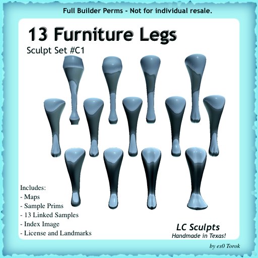 Second Life Marketplace Furniture Legs Builder Box C1