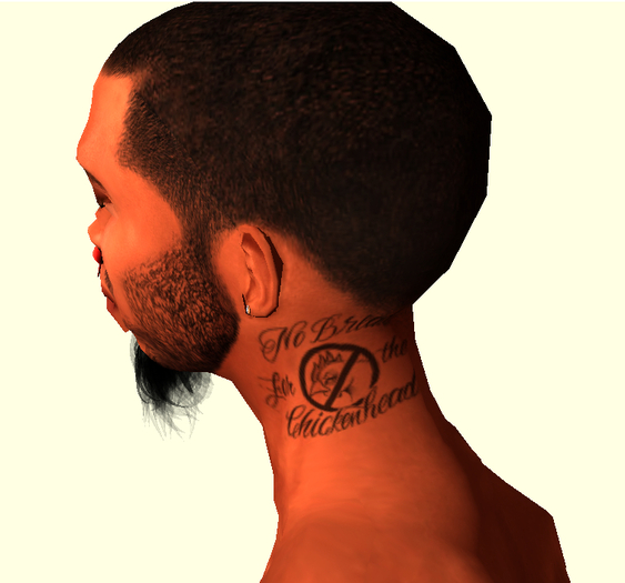 :Morray: Neck tattoo Chickenhead