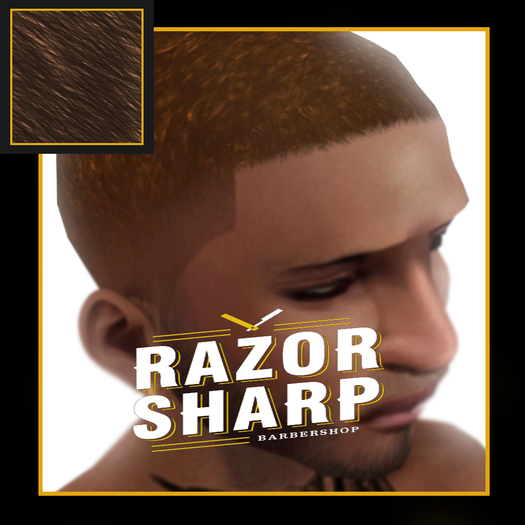 =RAZOR SHARP= Cream.Curl Taper Fade (Brown)