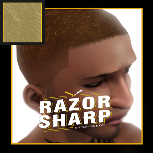 =RAZOR SHARP= Cream.Curl Taper Fade (Blonde)