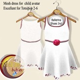 White Roses dress w/shoes for GIRL AVATAR