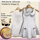 TO01 Totsipop avatar Blue polka dress  w/ sandals <box>