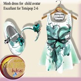 Designer dress w/shoes for GIRL AVATAR