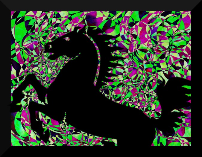 HHVET FP Rearing Abstract Horse Texture
