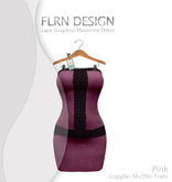 Strapless Lace Maternity Dress Pink