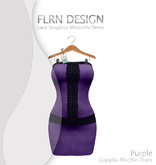 Strapless Lace Maternity Dress Purple