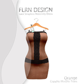 Strapless Lace Maternity Dress Orange