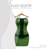 Strapless Lace Maternity Dress Green