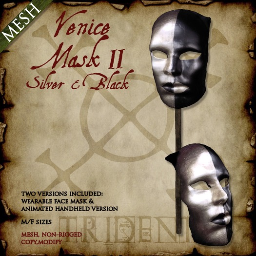 Venice Mask II [Silver,Black] 