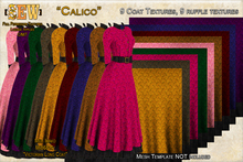 [SEW] Full Permission Textures for MI86814 Victorian Long Coat-  Calico