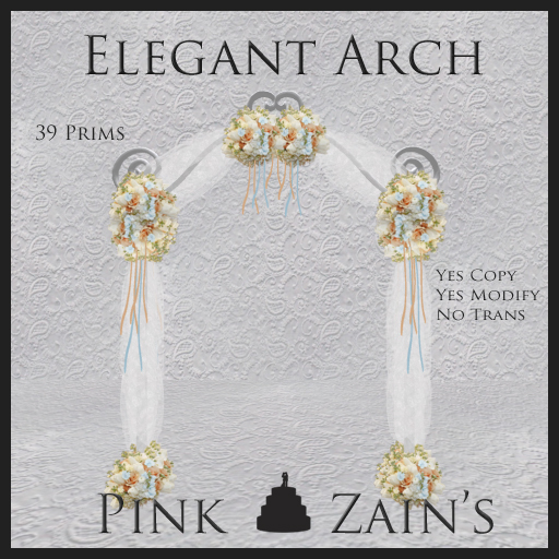 Elegant Wedding Arch - Peach/Blue/White
