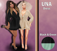 SleekChic - Una dress Black & Green BOXED