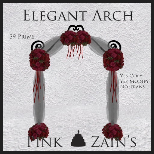 Elegant Wedding Arch - Goth/Red