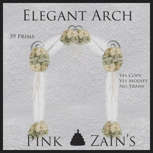 Elegant Wedding Arch - White