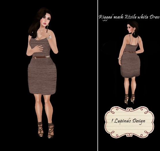 Second Life Marketplace ! Lupindo Etoile brown Dress
