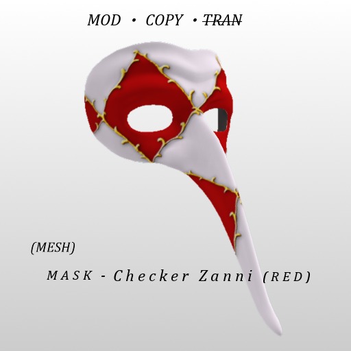::DC::Mask - Checker Zanni(Red)