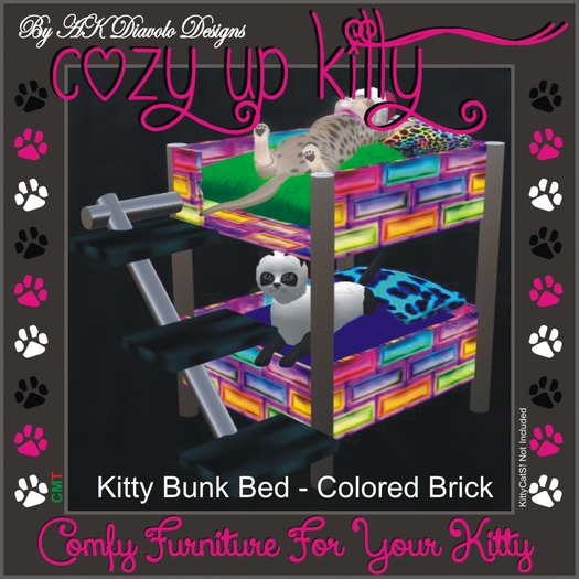 Kitty Bunk Bed - Colored Brick (Boxed)