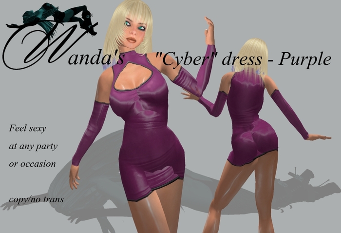 Wanda's 'Cyber' Dress - Purple