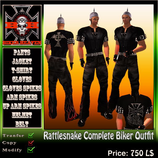 PROMO - @ BIKER HEAVEN @ Rattlesnake Complete Biker Outfit