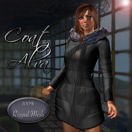 100% MESH RIGGED COAT ALVA BLACK