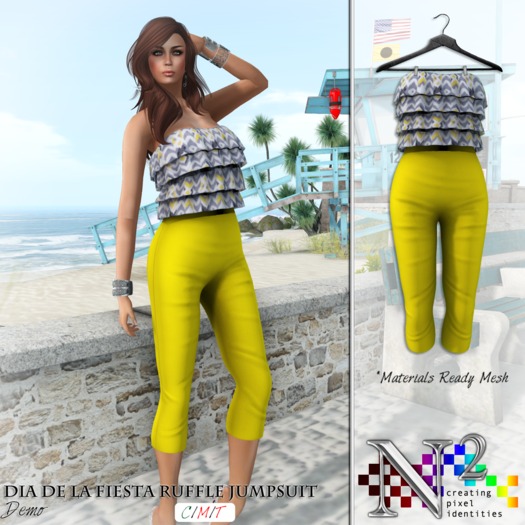 ::N2:: Dia De La Fiesta Ruffle Jumpsuit Demo