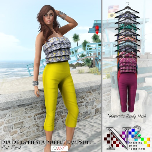 ::N2:: Dia De La Fiesta Ruffle Jumpsuit Fat Pack