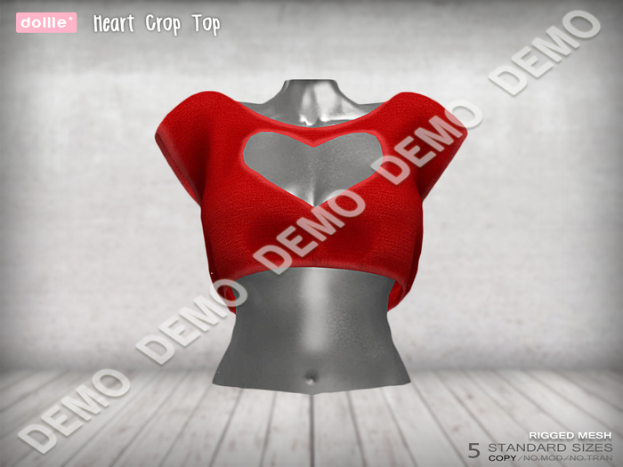 {dollle*} [DEMO] 022 Heart Crop Top