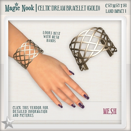 [MAGIC NOOK] Celtic Dream Bracelet (Gold) MESH
