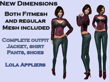 New Dimensions - Fitted Mesh and Regular Mesh Complete Outfit DEMO