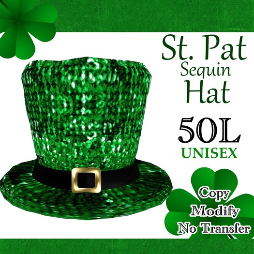 Short & Sweet St. Pat Sequin Hat