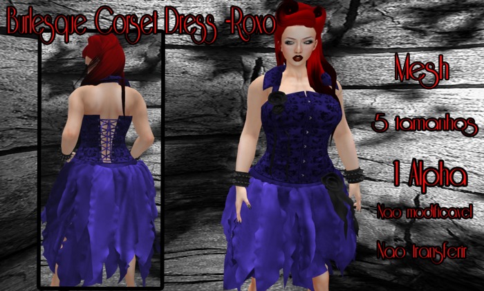 *L&L*Burlesque Corset Dress - Roxo