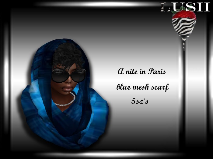 **LUSH** A nite in Paris blue* scarf