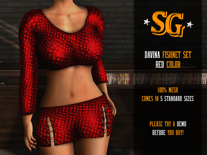 *SG* Davina Fishnet Set