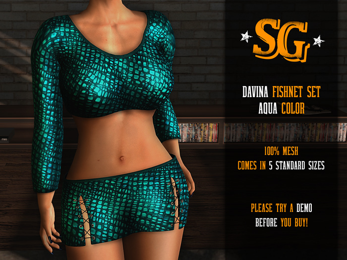 *SG* Davina Fishnet Set