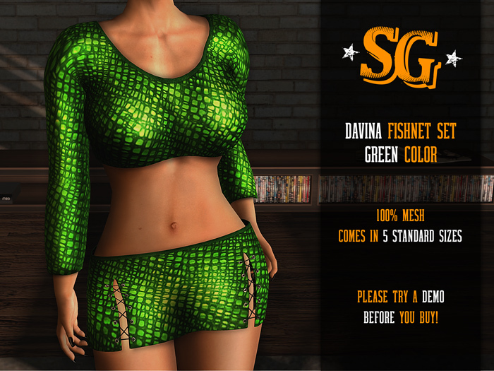 *SG* Davina Fishnet Set