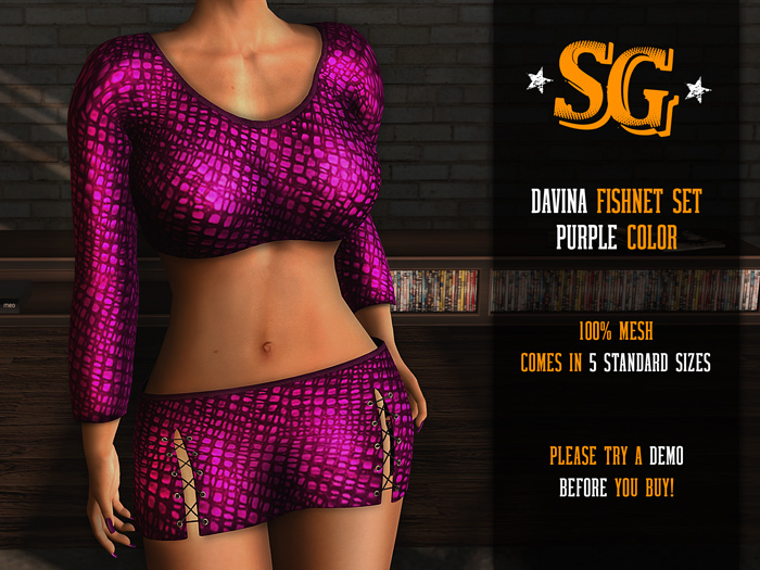 *SG* Davina Fishnet Set