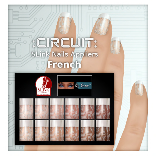 ~*By Snow*~ Slink Nails Appliers - Nightshade