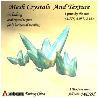 Second Life Marketplace - Mesh Crystals And Texture full perm 1 prim