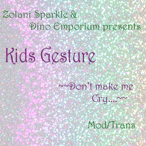 Don't make me cry ~ Baby Gestures