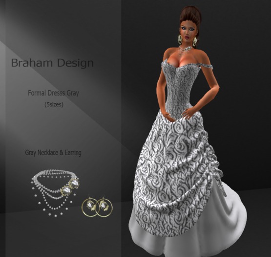Braham Design Formal Dress Gray