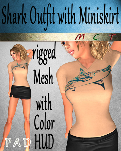 [PAD] Shark Mesh Outfit