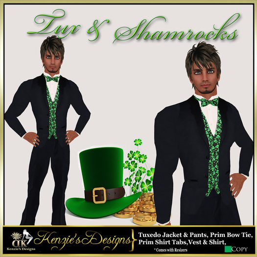 St. Patrick's Day Tux & Shamrocks
