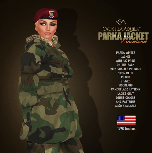PARKA JACKET LADIES WOODLAND