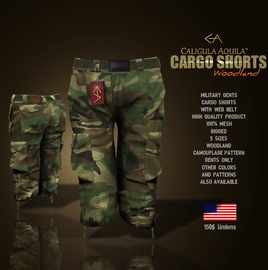 CARGO SHORTS GENTS WOODLAND