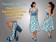 Nostalgic Daisies DEMO - Fitted Mesh and Regular Mesh Complete Outfit DEMO