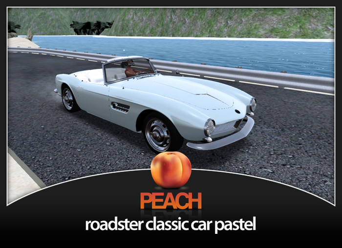 PEACH - Roadster Classic Car Pastel 