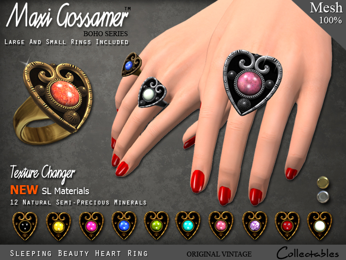 Rings - Sleeping Beauty Heart