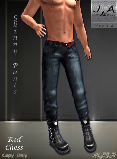 Skinny Pants Red Chess