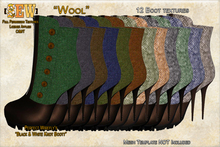 [SEW] full permission textures for Perfect Wirefly's Black & White Knot Boots - Wool