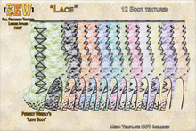 [SEW] Full permission Textures for Perfect Wirefly's Levit Boot -Lace